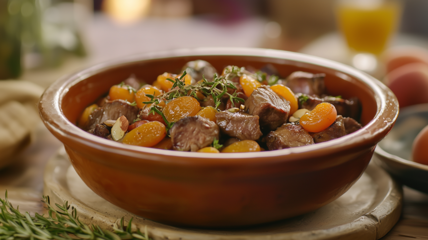 Fresh Peruvian Ceviche with Lime Juice and Red Onions in Rustic Bowl