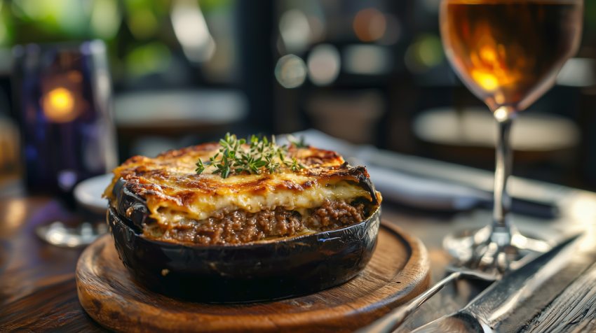 Hearty Greek Moussaka with Béchamel Sauce and Lamb