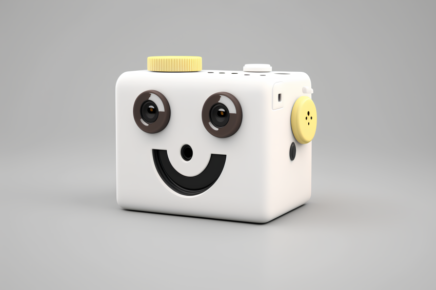 3D Rendered Camera Icon Overhead View