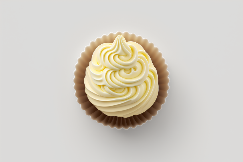 Photorealistic Cupcake Icon White Background
