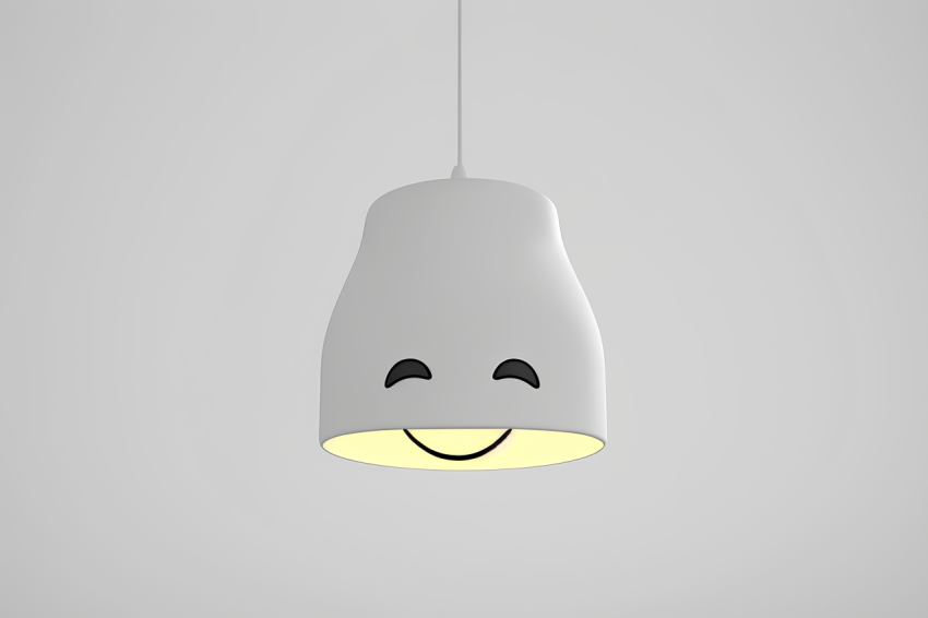 3D Rendered Lamp Icon Overhead View