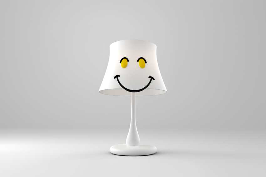 Overhead View Lamp Icon Claymation Style