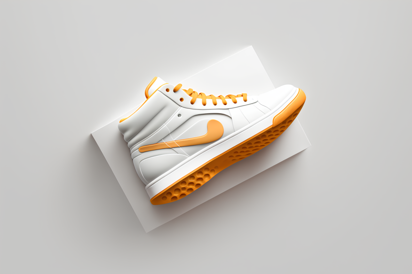 3D Rendered Sneaker Icon Overhead View