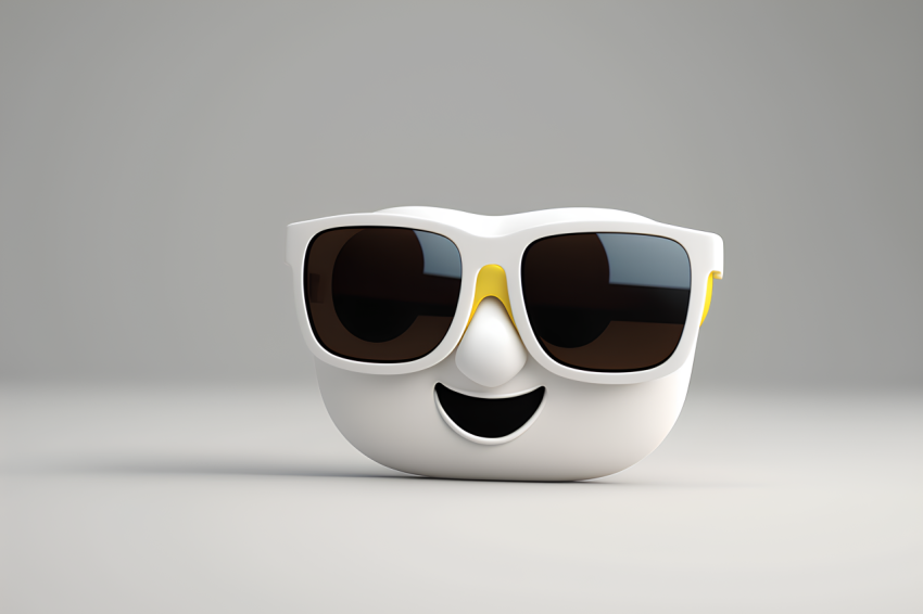 Photorealistic Sunglasses Icon White Background