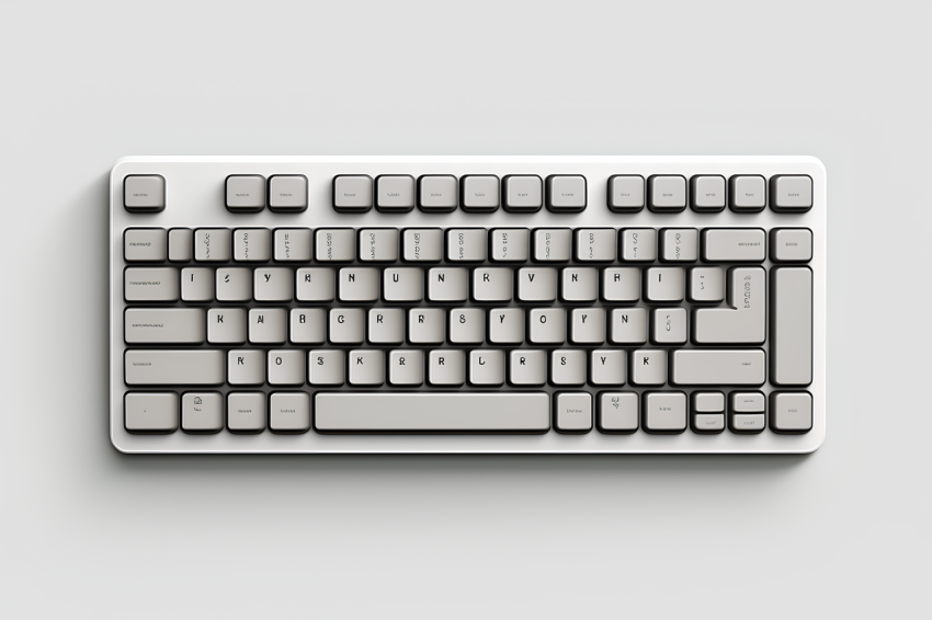 Overhead View Keyboard Icon Claymation Style