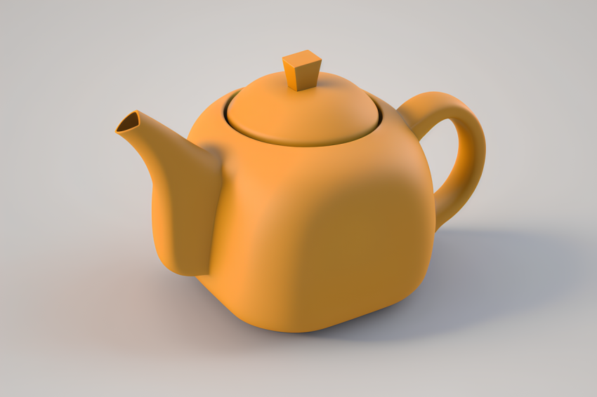 3D Rendered Teapot Icon Overhead View