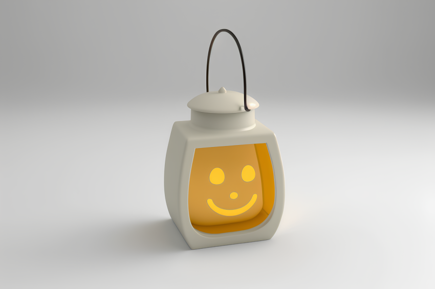 3D Rendered Lantern Icon Overhead View