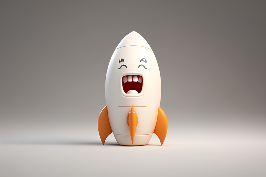 Minimalist Lantern Emoji 3D Render