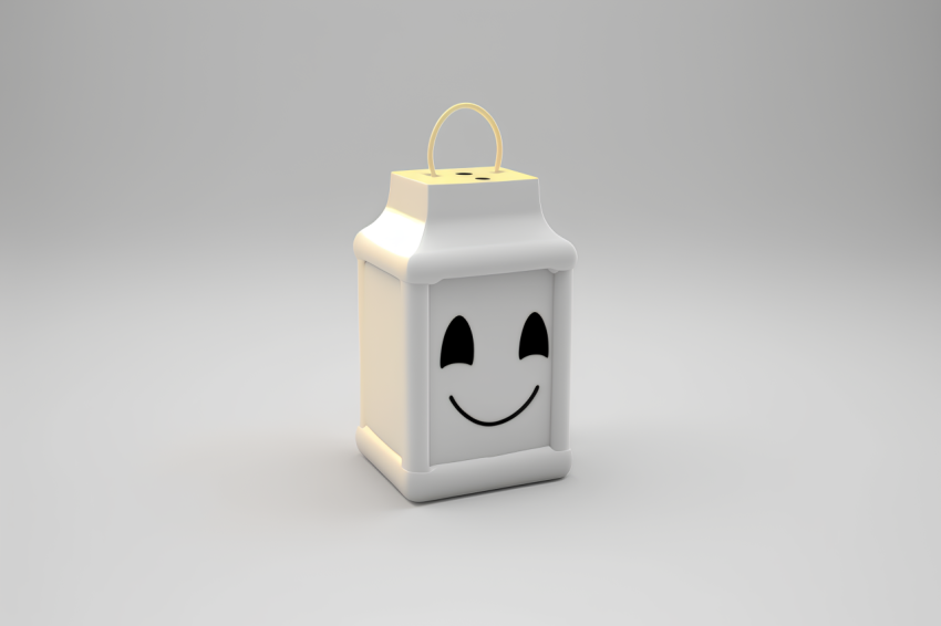 Overhead View Lantern Icon Claymation Style