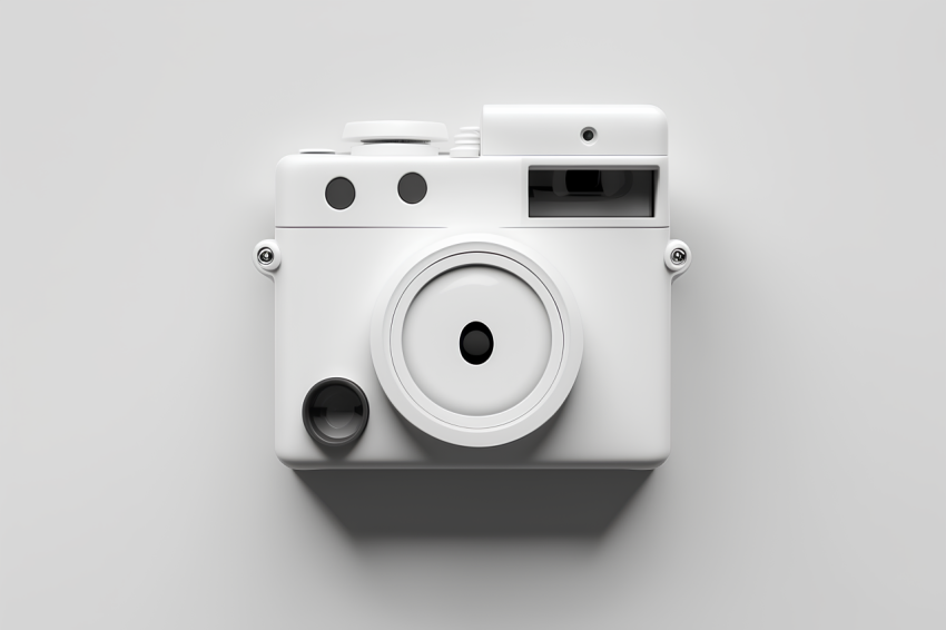 3D Rendered Camera Icon Overhead View