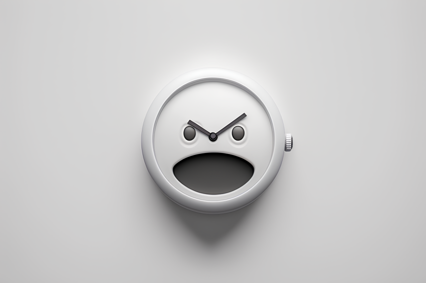 Minimalist Watch Emoji 3D Render