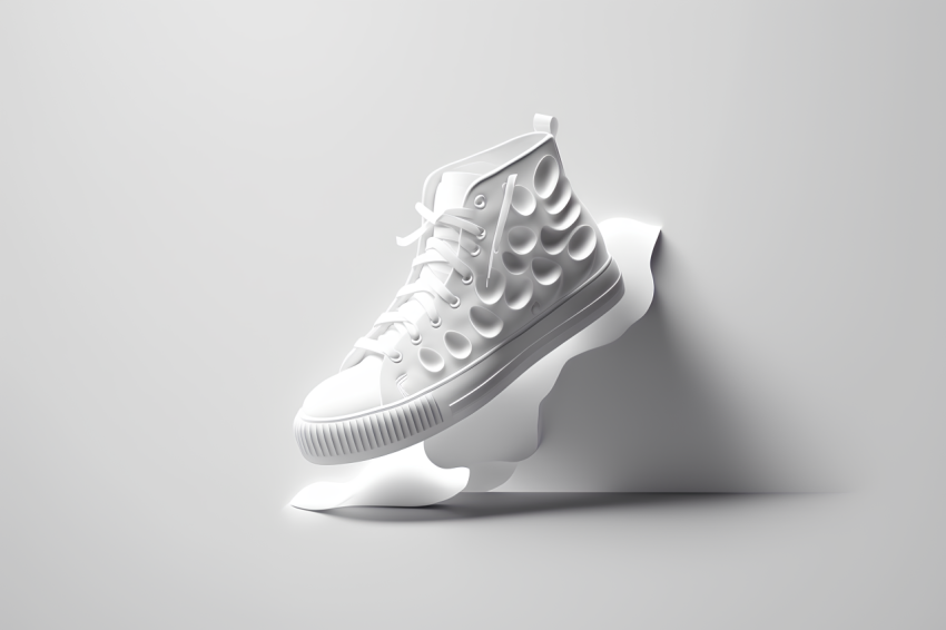 3D Rendered Sneaker Icon Overhead View