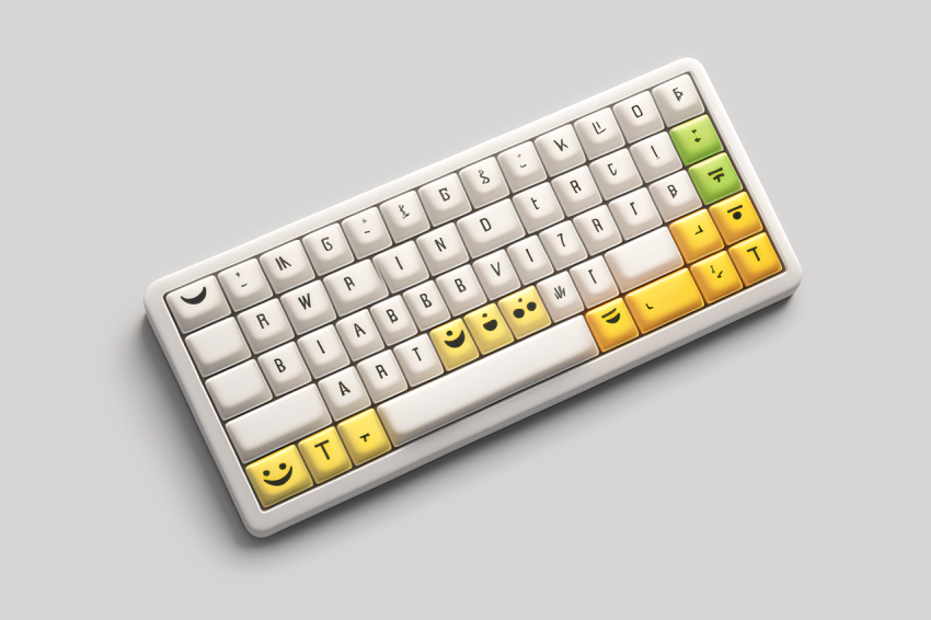 Overhead View Keyboard Icon Claymation Style