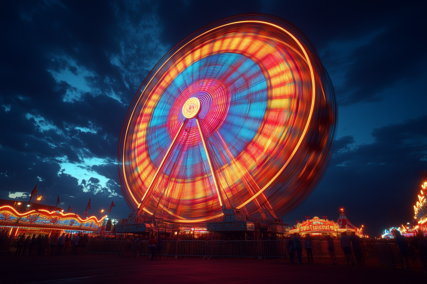 Dramatic Ferris Wheel at Carnival