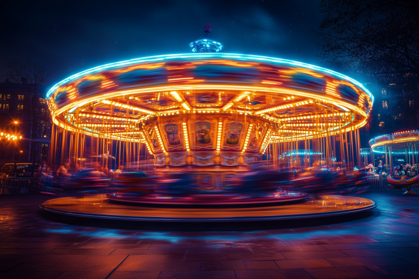 Starry Night with Carnival Carousel