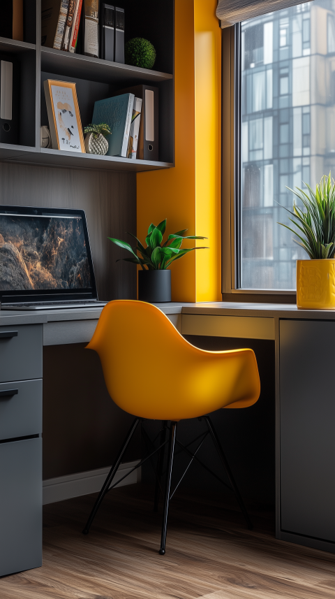 Urban Industrial Bookshelf with Leather Journals and Metallic Details