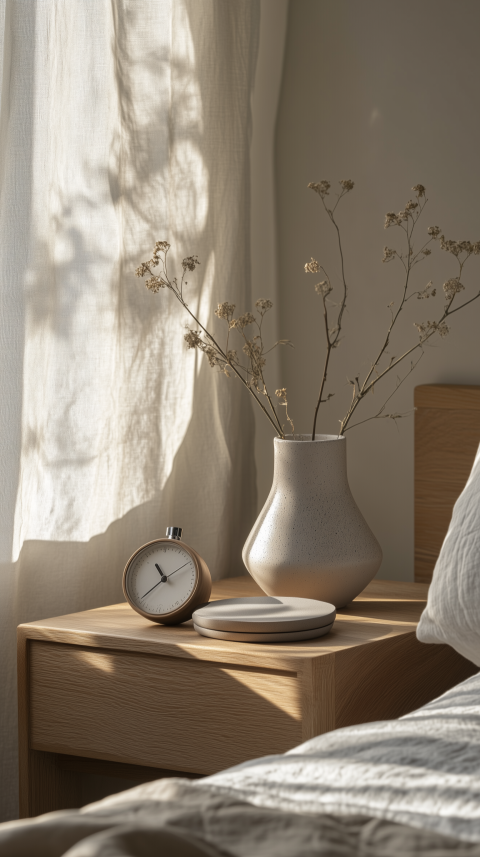 Elegant Scandinavian Dining Table with Linen Napkins and Black Cutlery