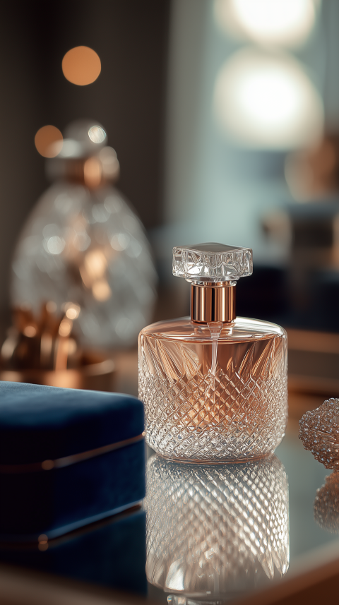 Rustic Wooden Coffee Table with Hammered Copper Tray and Candles