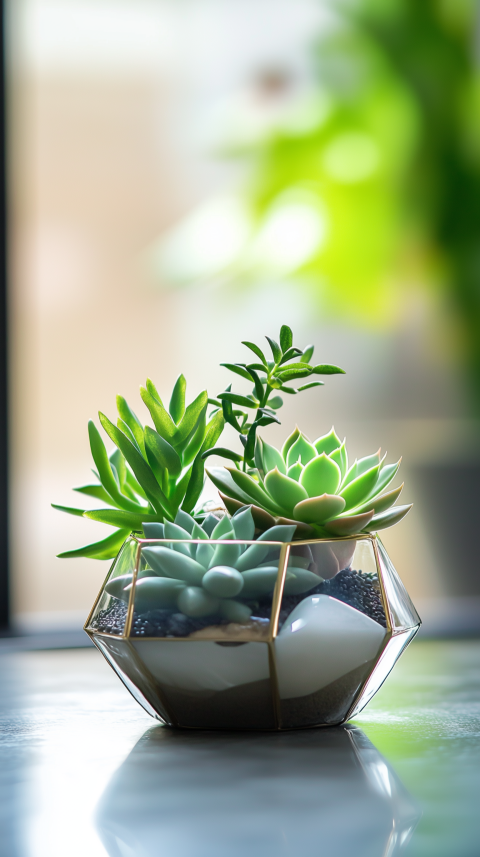 Sleek Gallery Wall with Black-Framed Abstracts and Sculptural Vase